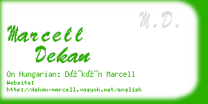 marcell dekan business card
